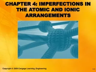 CHAPTER 4: IMPERFECTIONS IN THE ATOMIC AND IONIC ARRANGEMENTS