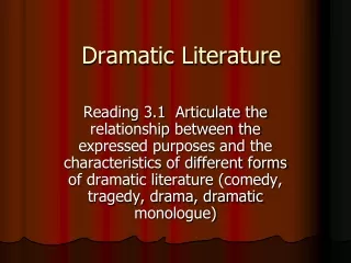 Dramatic Literature