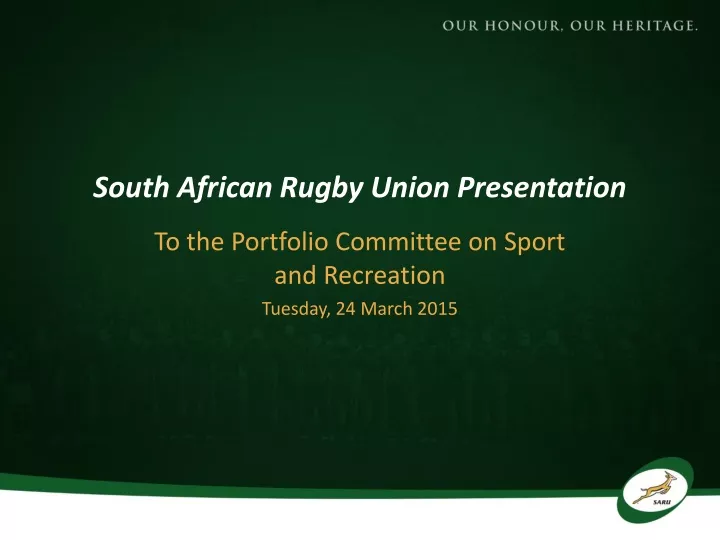 south african rugby union presentation