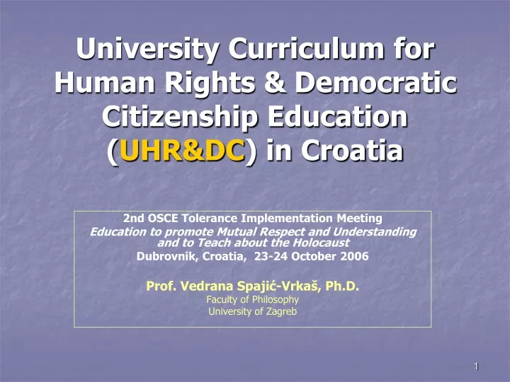 university curriculum for human rights democratic citizenship education uhr dc in croatia