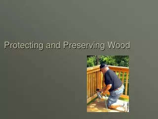 Protecting and Preserving Wood