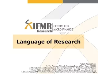 Language of Research