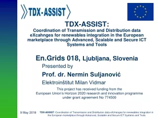 Presented by Prof. dr. Nermin Suljanović Elektroinštitut Milan Vidmar