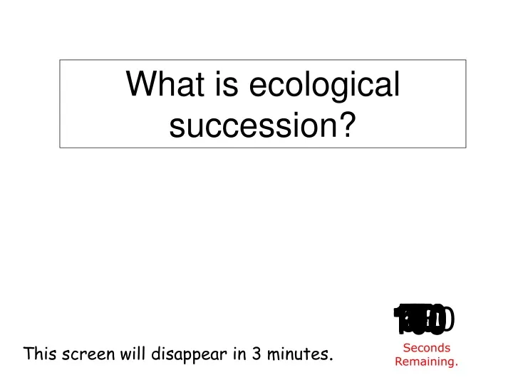 what is ecological succession