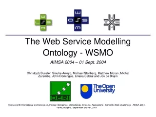 The Web Service Modelling Ontology - WSMO AIMSA 2004 – 01 Sept. 2004