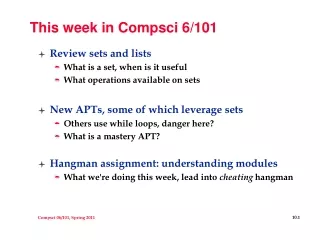 This week in Compsci 6/101