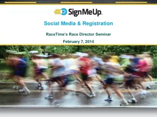 Social Media &amp; Registration