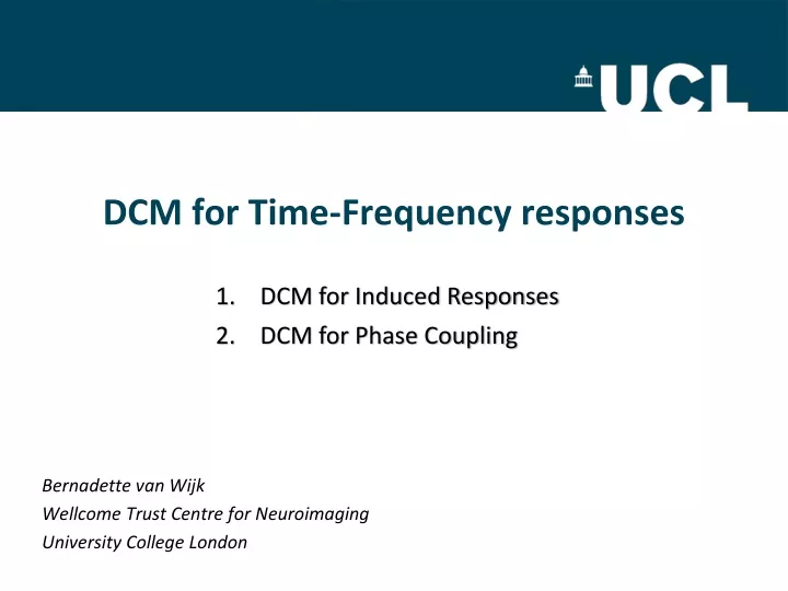 dcm for time frequency responses