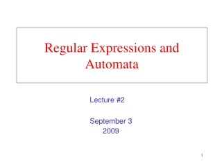 regular expressions and automata