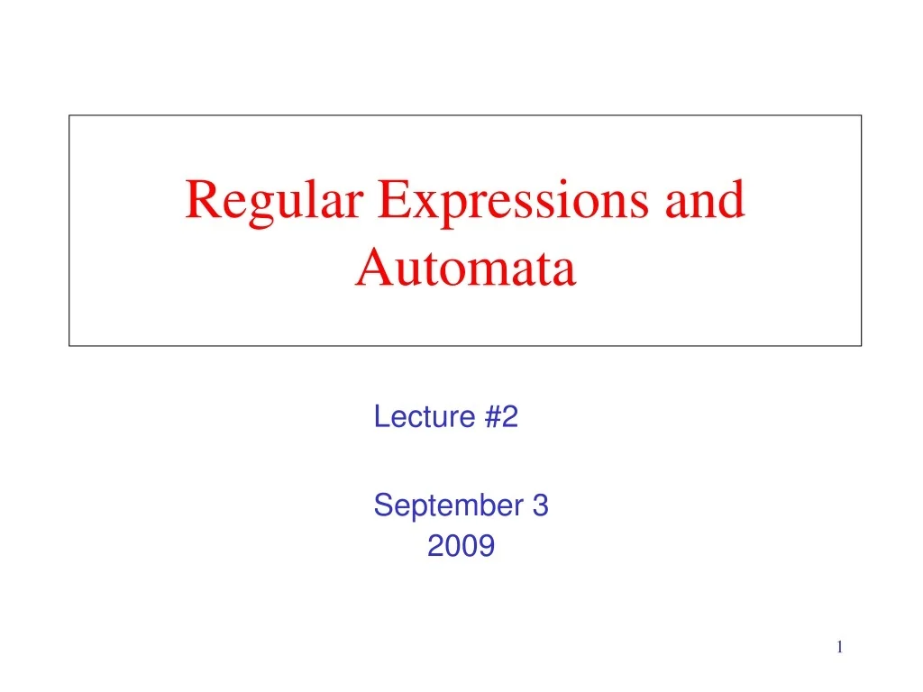 PPT - Practical Regular Expressions Demonstrated in Natural Language ...