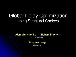 Global Delay Optimization  using Structural Choices