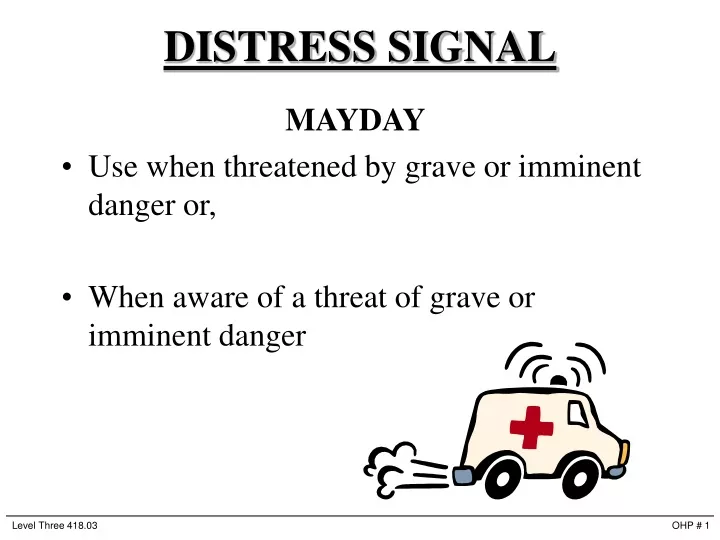 distress signal