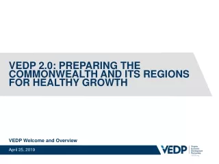 vedp  2.0: Preparing the commonwealth and its regions for HEALTHY growth