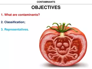OBJECTIVES 1. What are contaminants? 2. Classification; 3. Representatives.