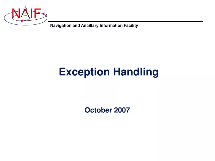 exception handling