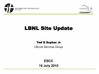LBNL Site Update