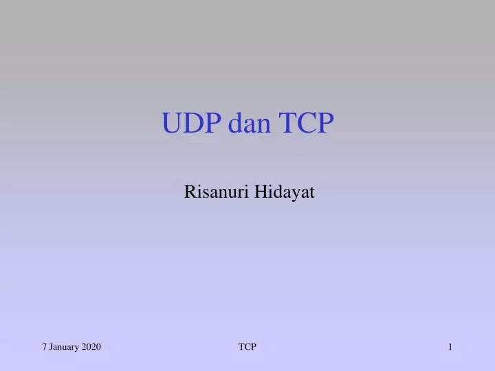 udp dan tcp