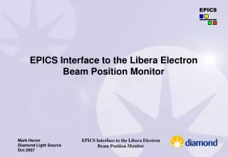 EPICS Interface to the Libera Electron Beam Position Monitor