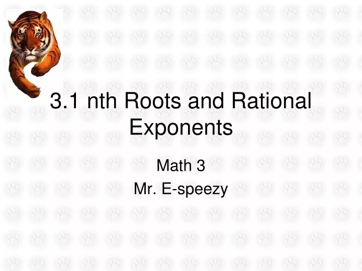 3 1 nth roots and rational exponents