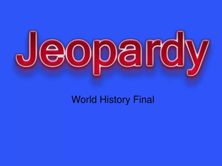 world history final
