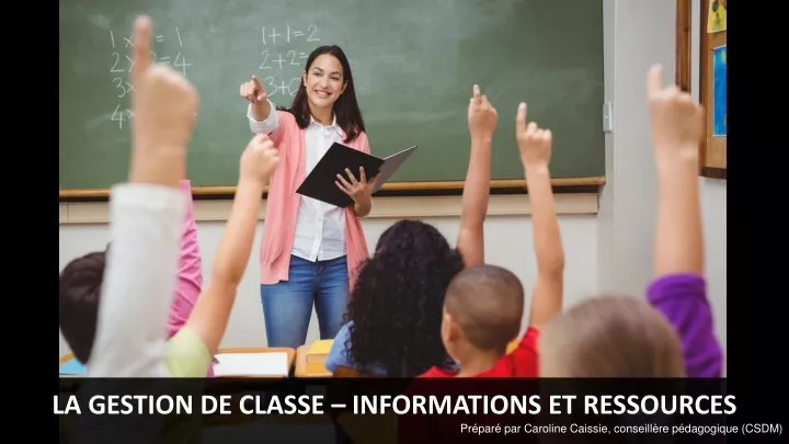 la gestion de classe informations et ressources