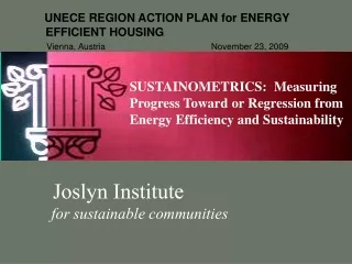 Joslyn Institute  for sustainable communities