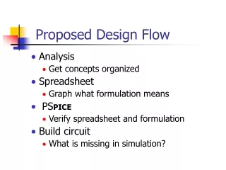 Proposed Design Flow
