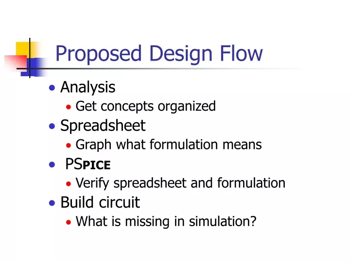 proposed design flow