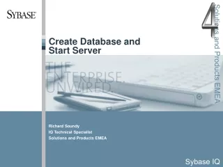 Create Database and Start Server
