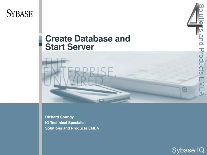 create database and start server