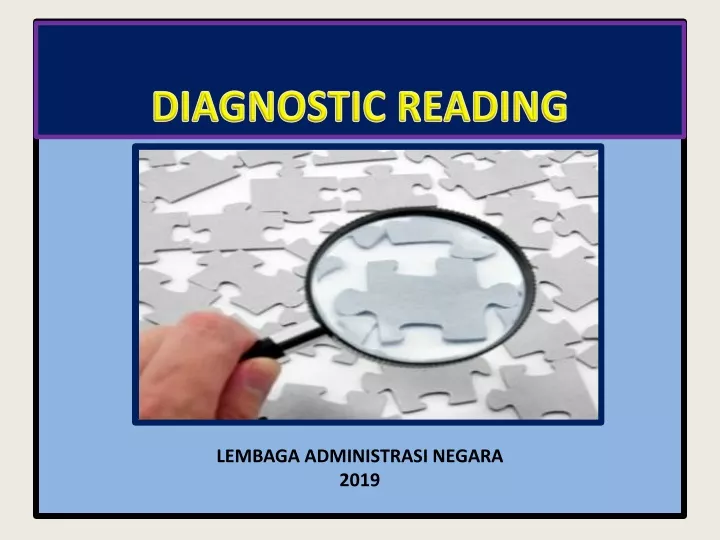 diagnostic reading