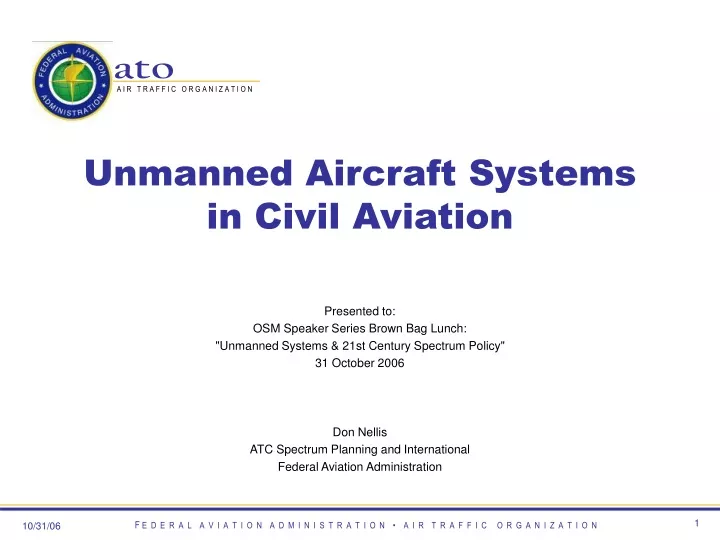 unmanned aircraft systems in civil aviation