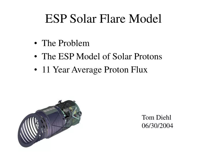 esp solar flare model