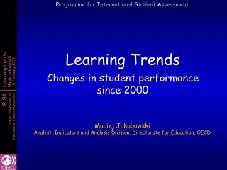 Learning Trends Changes in student performance  since 2000