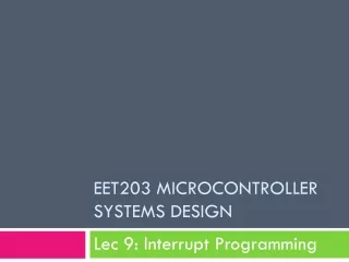 Eet203 microcontroller systems design