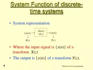 System Function of discrete-time systems