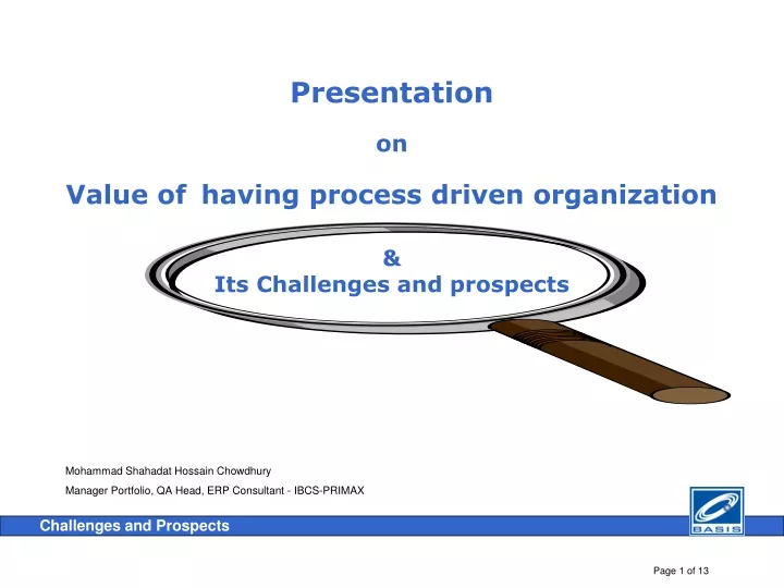 presentation on value of having process driven