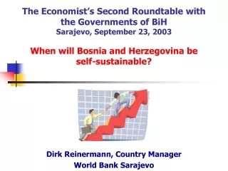 Dirk Reinermann, Country Manager World Bank Sarajevo