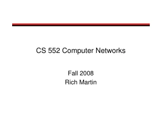 CS 552 Computer Networks