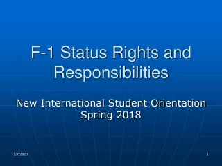 F-1 Status Rights and Responsibilities