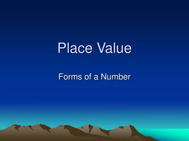 place value