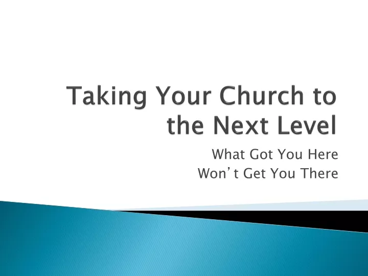 taking your church to the next level