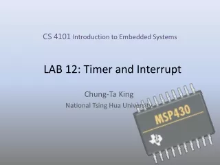 LAB 12: Timer and Interrupt