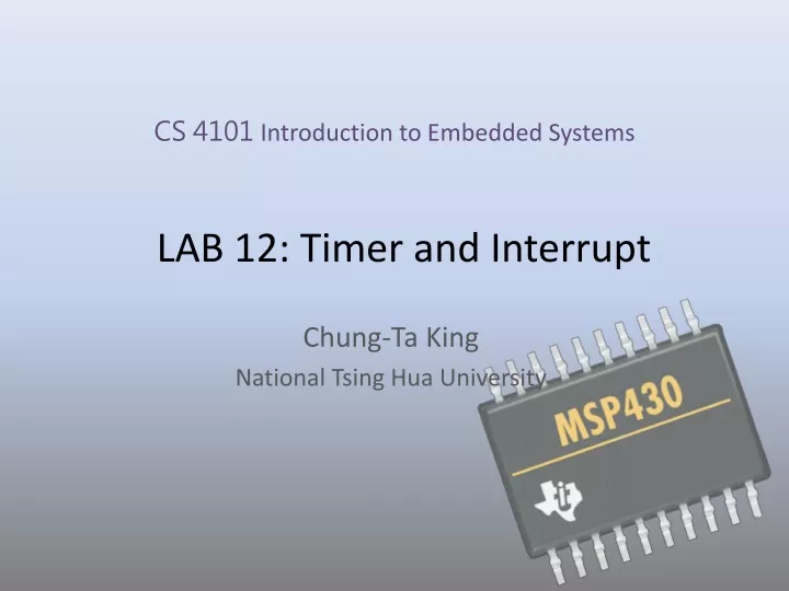 lab 12 timer and interrupt