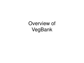 Overview of VegBank