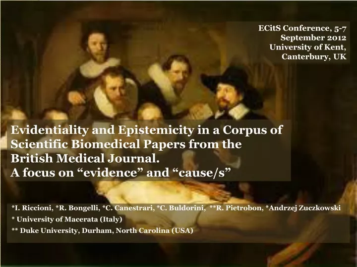evidentiality and epistemicity in a corpus