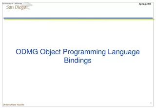 ODMG Object Programming Language Bindings