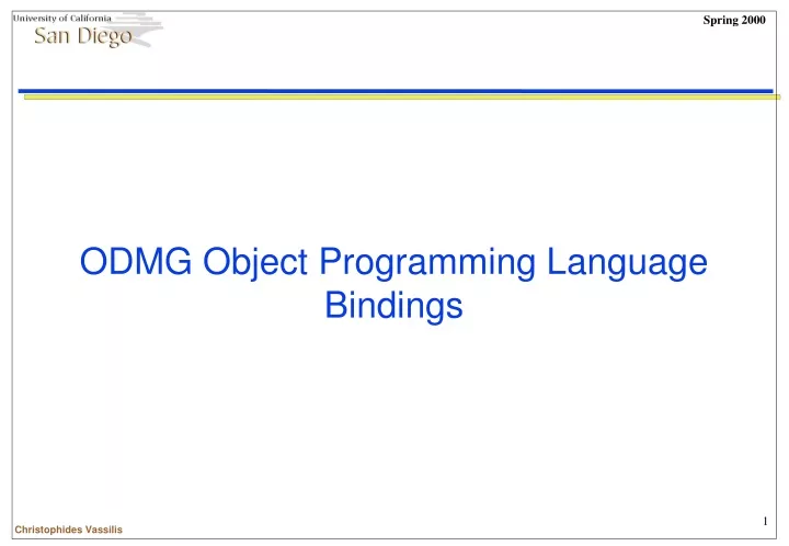 odmg object programming language bindings