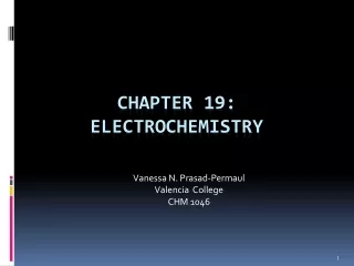 Chapter 19:   Electrochemistry