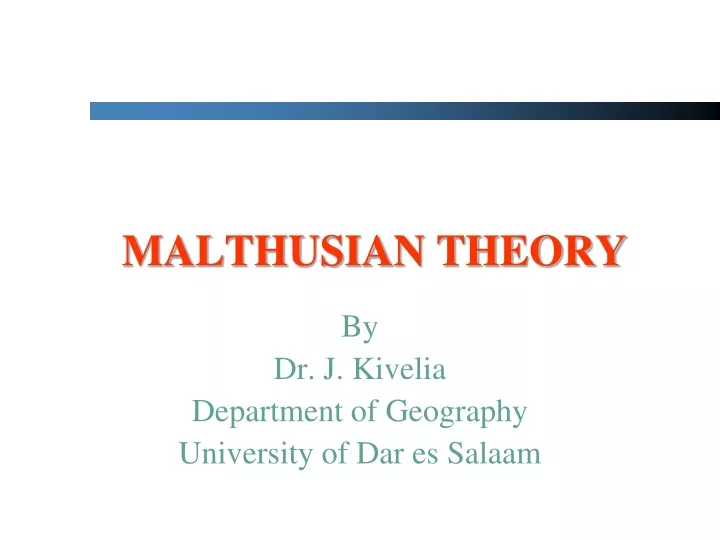 malthusian theory